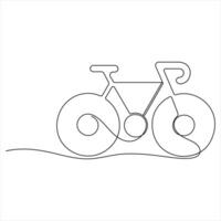 One continuous line Bicycle illustration vector
