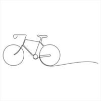 Bicycle continuous oneline drawing illustration vector