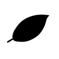 Black leaf simple illustration vector