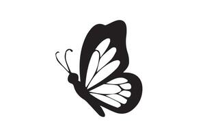 Silhouette of a Butterfly in Flight vector