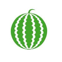 A green watermelon with a white background vector