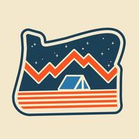 Oregon State with Nature Camp Adventure Perfect for Print, Apparel, etc vector