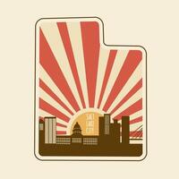 Salt Lake City, Utah in Retro Vintage Style Perfect for Print, Apparel, etc vector