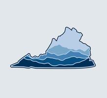 Virginia Blue Mountain Scenery Perfect for Print, Apparel, etc vector