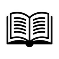 An open book icon on a white background vector