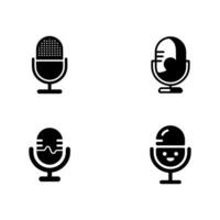 Microphone icon set illustration vector