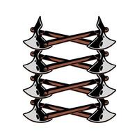illustration graphic western axe vector