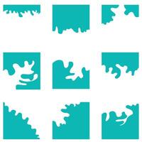 bundle green waves design for campaign, poster, advertising and etc vector