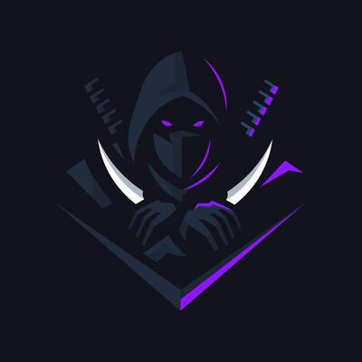 Ninja assassin mascot logo