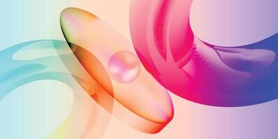 Minimalist 3D Glassmorphism Gradient Overlay Background Geometric Circle Shapes, Abstract Glass Effect Banner Design vector