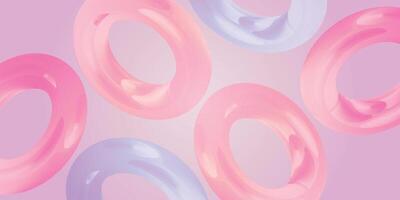 Multicolored Glossy Elliptical Shapes on Light Gradient vector