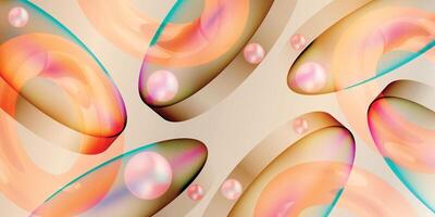Minimalist 3D Glassmorphism Gradient Background Abstract Geometric Circle Banner for Social Media, UI UX, Website, Brochure, Poster, Branding Modern, Luxury, Digital, Print vector