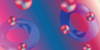 Minimalist 3D Glassmorphism Gradient Overlay Background Geometric Circle Shapes, Abstract Glass Effect Banner Design for Brochure, Cover, Poster, Website, Header, Social Media, and UI UX Design vector