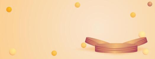 Cream Background with Abstract Floating Elements perfect for sophisticated ecommerce ads, seasonal promotions, and clean digital marketing visuals vector