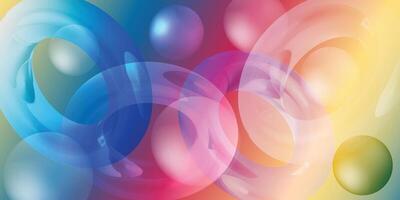 vibrant abstract composition with colorful glossy spheres and swirling shapes over a vivid gradient background, ideal for tech design, digital posters, or modern branding vector