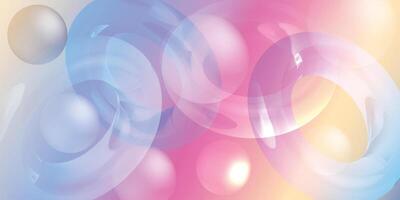 pastel colored abstract swirls and translucent spheres on a light background, creating a dreamy and elegant visual ideal for modern design, branding, or digital art vector