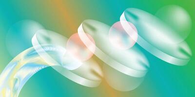 3D Glassmorphism Gradient Overlay Background Geometric Circle Shapes, Abstract Glass Effect Banner Design for Modern Websites vector
