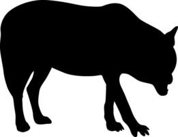 Silhouette of a fox in a Hunting Pose vector