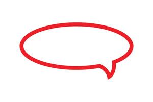 Speech bubble icon. Speech bubble, speech balloon, chat bubble line art icon. Talk bubble symbol isolated on white background. Flat design. vector