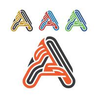 Multi A Modern Abstract Logo Design Illustration vector