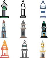 Minaret icon elements illustration vector