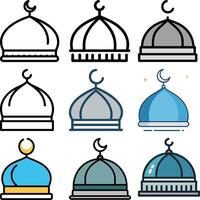 Mihrab icon elements vector
