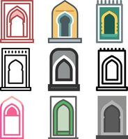 Dome of mosque icon elements illustration vector