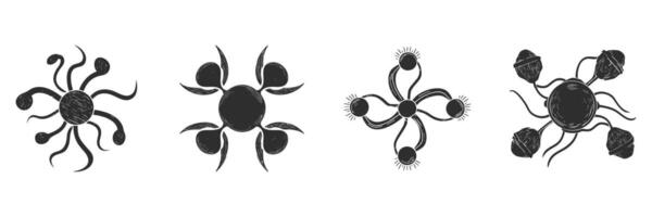 Abstract Organic Shapes Silhouette Set. Creative Design Elements For Artistic Projects And Illustrations. Isolated Illustration Collection vector