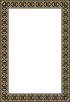 square European gold and black ornament. Rectangular pattern, circle, ring of the Middle Ages. Revival border. Decorations of palace and church vector