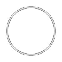 Round silver frame. Isolated luxury circle silver border. Silver grey ring frame mockup design element. vector