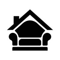 Cozy Home with a Comfortable Sofa, Comfortable Living Room Sofa Icon for Home Design vector