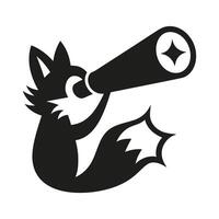 Cute Fox with Megaphone Exploring Opportunities vector