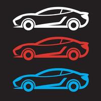set of car illustrations art vector