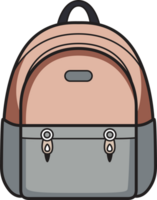 Modern minimalist backpack with beige and gray tones, ideal for school, travel, or casual style designs. png