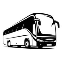 Stylized bus artwork in modern minimal look. vector