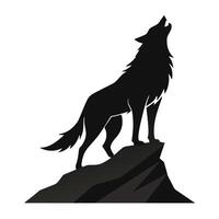 Stylized fox silhouette modern graphic. vector