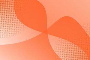 An orange and white background with a curved wave vector