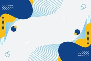 Abstract background with blue and yellow waves vector