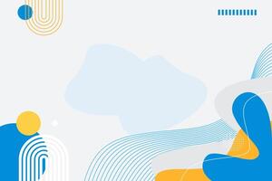 Abstract background with blue, yellow and white shapes vector