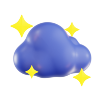 Shiny Dreamy Cloud with Sparkling Effect png