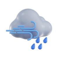 Windy Drizzle with Blue Cloud png
