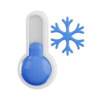 Cool Thermometer with Snowflake Icon png