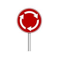 Roundabout Road Sign board, suitable for poster use and web icon vector