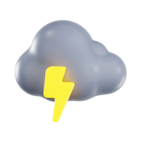 Cloudy Thunderstorm with Flash of Lightning png