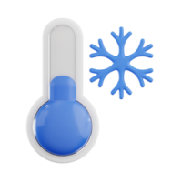 Snowy Thermometer and Snowflake Symbol png