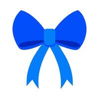 a blue bow on a white background vector