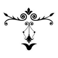 a black and white illustration of a decorative design vector
