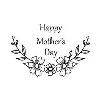 Happy Mother's Day Typography Design vector