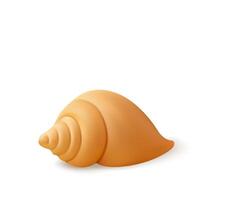 3d seashell isolated icon. vector