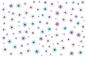 Premium pattern background of multicolored flowers on a white background vector
